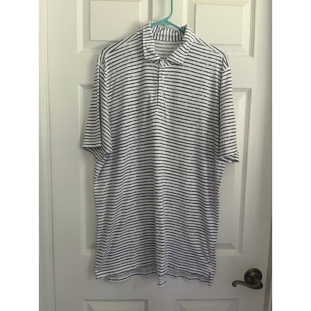B. Draddy Striped Polo Shirt